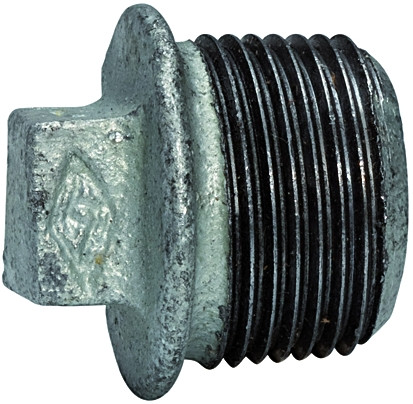 Stopfen 290 / R 3 a. nach ISO 7/1 / Material: schwarzer Temperguss, feuerverzinkt / DIN EN 10242 / D