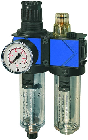 Wartungseinheit 2-tlg. variobloc / G 1/4 mit Polycarbonatbehälter