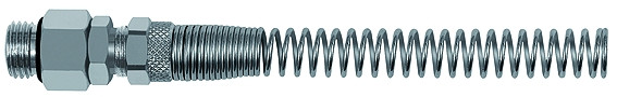 Gerade Einschraubverschraubung, Knickschutzfeder drehbar G 1/8 a.