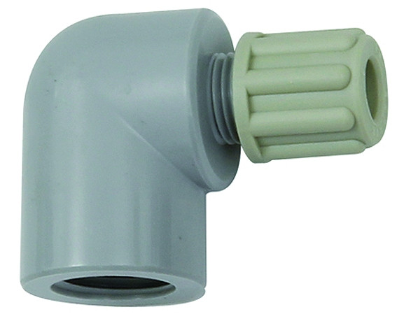Winkelaufschraubver. G 1/8 i./ Kunststoff für Schlauch 4/6