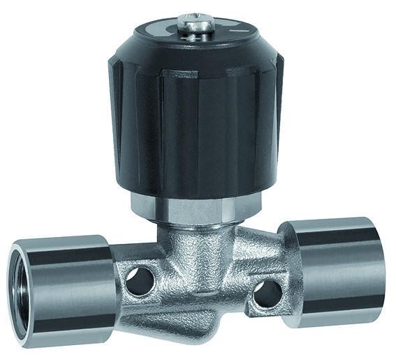 Riegler-Absperrventile 1/4" Innengewinde,max 18 bar,Messing vernickelt,NBR