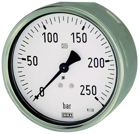 Manometer / G 1/2 rück. / 0-2,5 bar 100 mm / Robustausführun