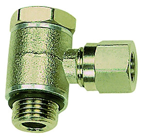 Winkelverschraubung G 1/8 kon./schwenkb. Ms vern./ Rohr AD 8