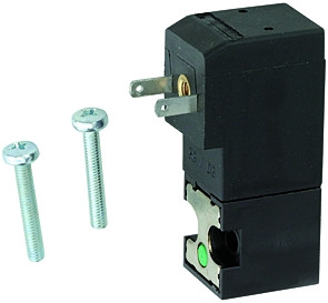 Mini-Magnetventil (3/2) 15 mm NC / 12 V DC/ 2,3 W / Steckera