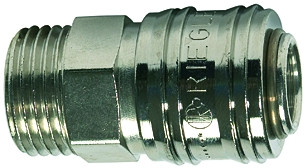 Riegler Schnellverschlusskuppl. NW 7,2 »connect line«, MS vern., G 3/8 AG