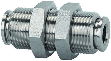 Schottverschraubung / M 14 x 1 gemäß DIN 13 / Edelstahl 1.4404
