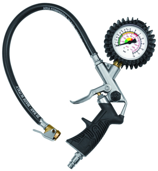 Standard-Handreifenfüllmesser mit Momentstecker, Manometer d= 63mm, ungeeicht, Anzeige 0-12 bar