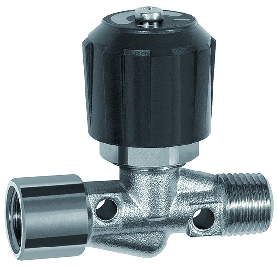Nadelventil aus MS vernickelt G 1/4" IG/AG