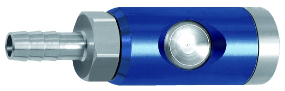 Sicherheitskupplung DN 7,4 / Tülle: 9 mm, ALU/NBR Druckknopf- Ausführung