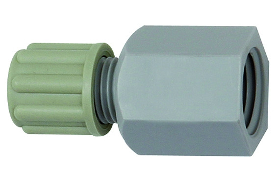 Aufschraubverschr. G 1/8 i./ Kunststoff für Schlauch 4/6