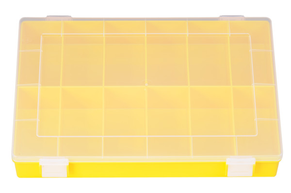 Sortimentskasten PP Classic 12 Fächer, gelb 335 x 225 x 55 mm