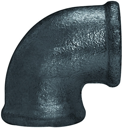 Winkel 90, 90°, Rp 1 1/4 i., Rp 1 1/4 i., Temperguss schwarz