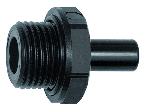 Einschraub-Stutzen POM, G 3/8", für Schlauch-Außen-Ø 8 mm