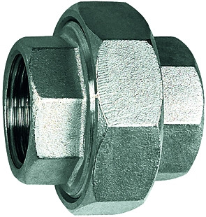 Riegler - Lösbarer Doppelnippel Innen/Innengewinde G 1 1/2"