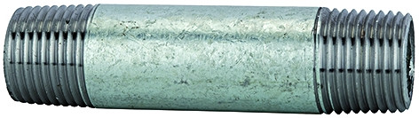 Rohrdoppelnippel R 1-1/4"-80mm, Stahlrohr ST 37 verzinkt