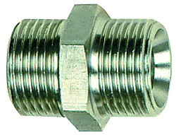 Doppelgewindenippel G 1/8 a. / G 1/4 a. Edelstahl 1.4571