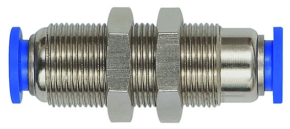 Schott-Steckverbinder »Blaue Serie« selbstabsperrend. , Messing vernickelt , M14x1,5, SW 17