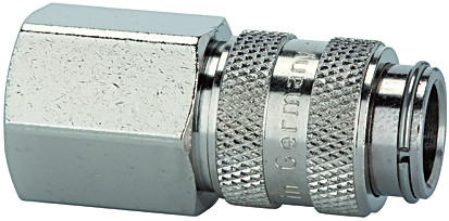 Kupplung / DN 5 G 1/8 innen/ Messing vernickelt