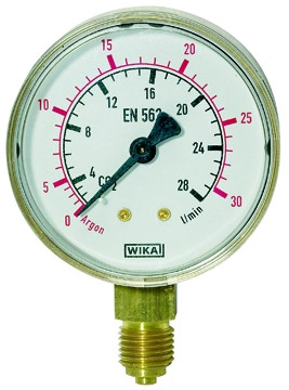 Manometer (Oxygen) / 63 mm / 0-40 bar G 1/4 senkrecht / Gehä