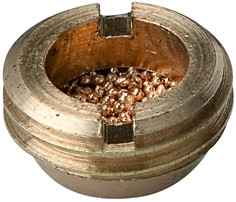 Schalldämpfer / G 1/8" aussen , Körper Messing, Einsatz Sinterbronce, versenkbar
