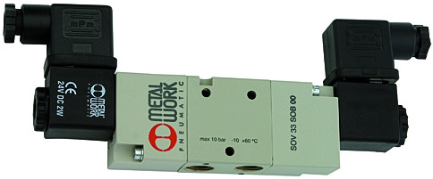 3/2-Wegeventil / elektropneumatisch G 1/2 / 230/50 / DN 15 /