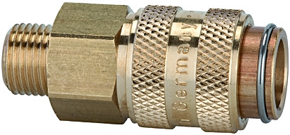 Kupplung / DN 5 G 1/8 außen/ Messing, NW 5 selbstabstellend
