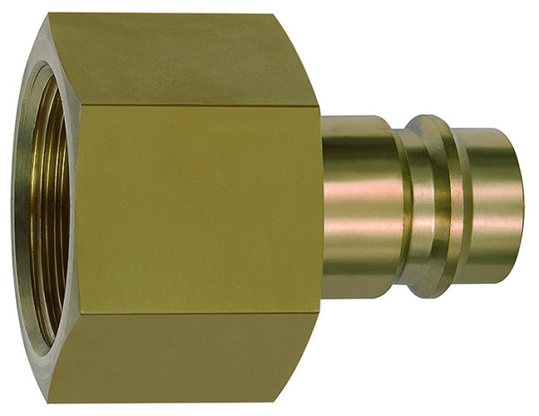 Nippel für Kupplungen NW 19, Messing blank, G 1 IG