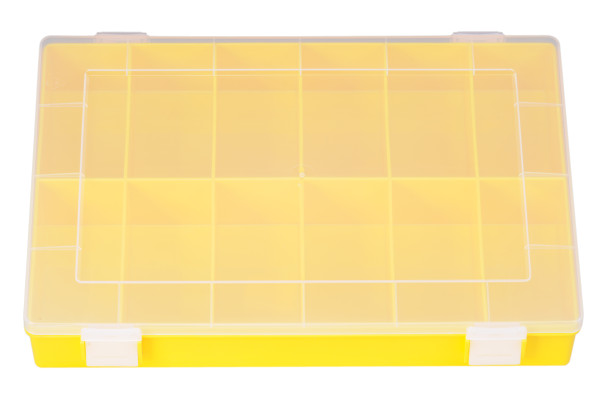 Sortimentskasten PP Classic 12 Fächer, gelb 335 x 225 x 55 mm