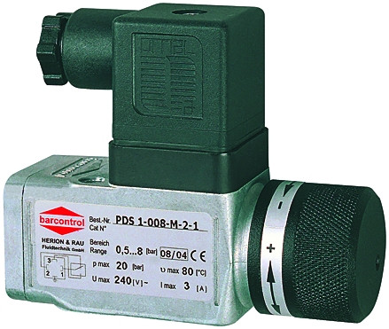 Vakuum-Druckschalter G 1/4 -0,85 - 1 bar / elektr. Anschl. M