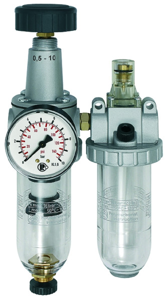 Wartungseinheit 2-teilig Standard G 1/2 / 0,5 - 10 bar mit H
