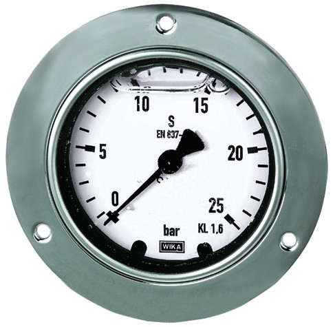 Glyzerin-Manometer / G 1/2 rückseitig mit Einbaufrontring /