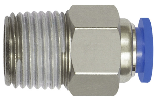 Gerade Steckverschraubung »Blaue Serie« mini, G 1/8" a., für Schlauch-Außen-Ø 6 mm