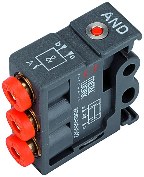 Logikelement / NW 2,7 / AND für Schlauch 4 mm / 1,5 - 8 bar