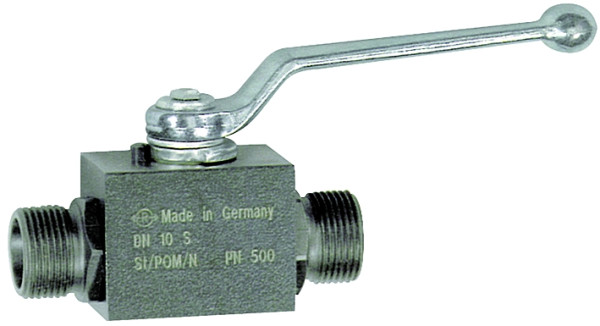 Hydraulik-Kugelhahn / Stahl M 18 x 1,5